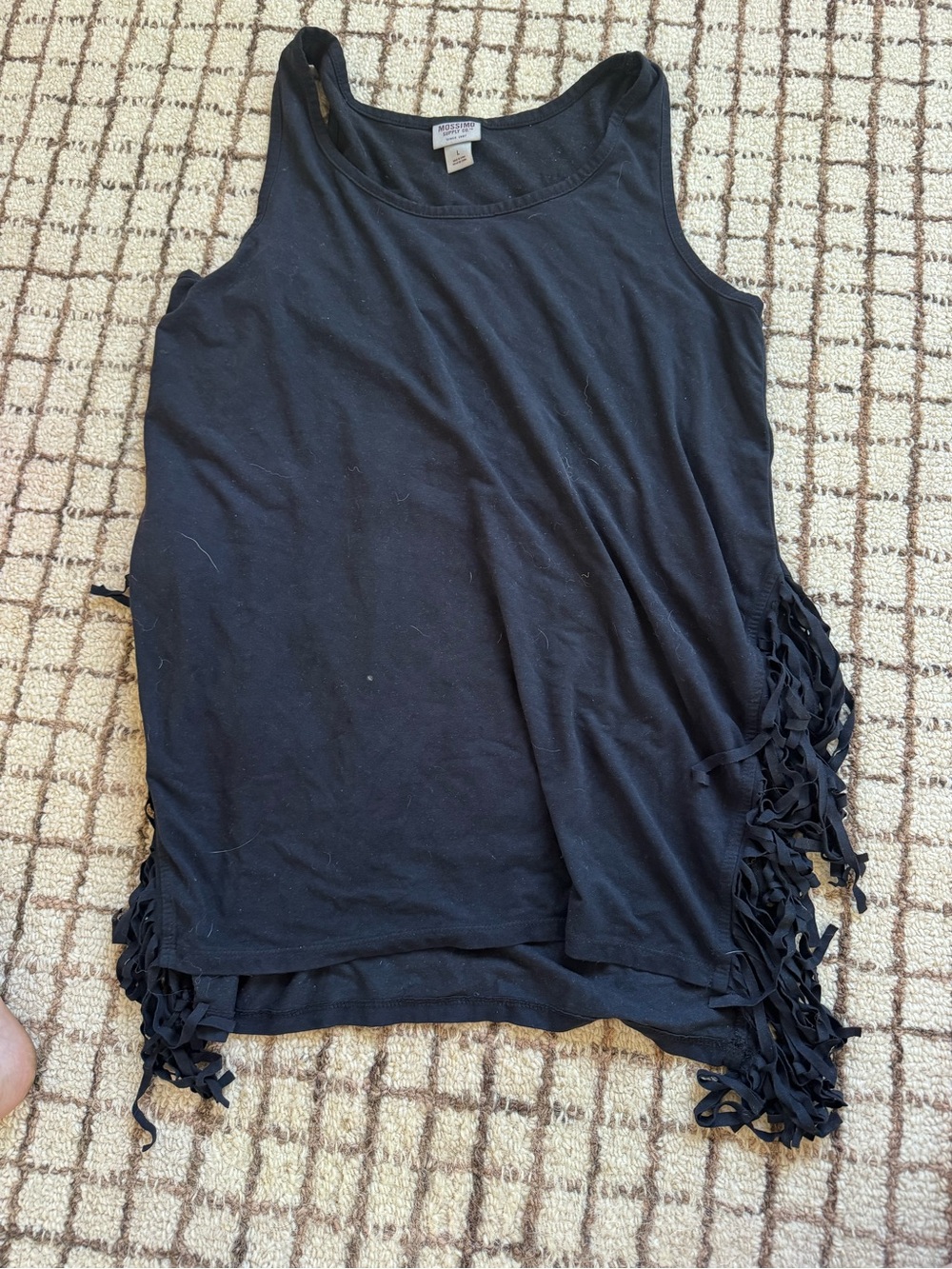 Black Fringe Side Tank